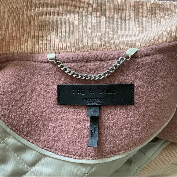 RAG & BONE Elle Wool Bomber Jacket - Picture 6 of 7